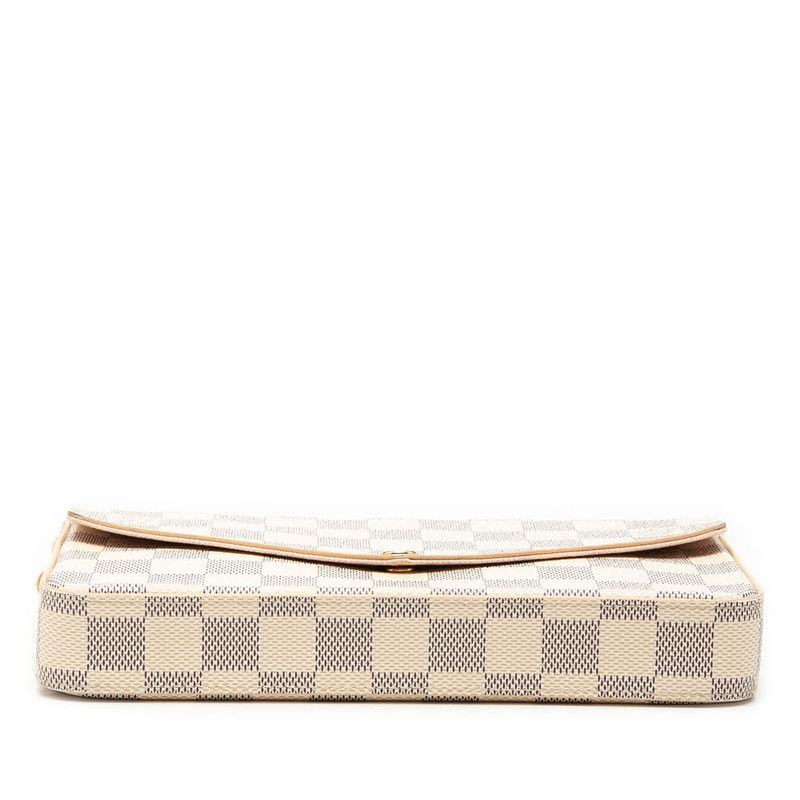 Louis Vuitton Damier Azur Pochette Felicity Chain Wallet Shoulder Bag White — view 3