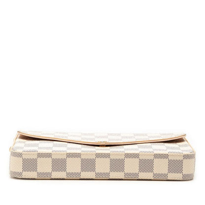 Louis Vuitton Damier Azur Pochette Felicity Chain Wallet Shoulder Bag White — view 3