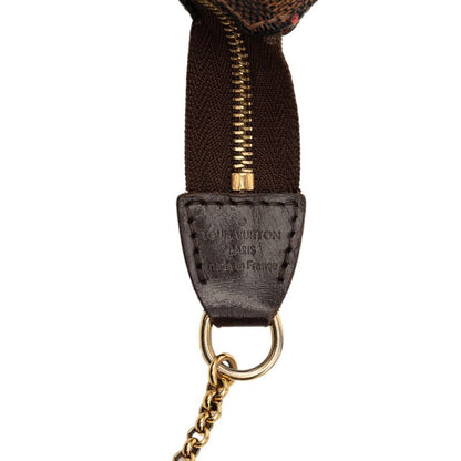 Louis Vuitton Damier Chain 2-Way Shoulder Bag Brown Leather — view 6