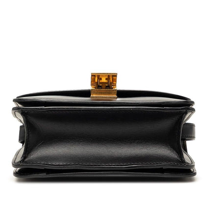 Celine Classic Box Small Shoulder Bag Black Leather — view 3