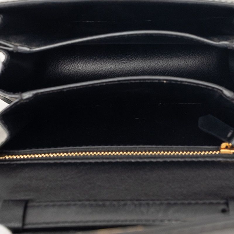 Celine Classic Box Small Shoulder Bag Black Leather — view 4