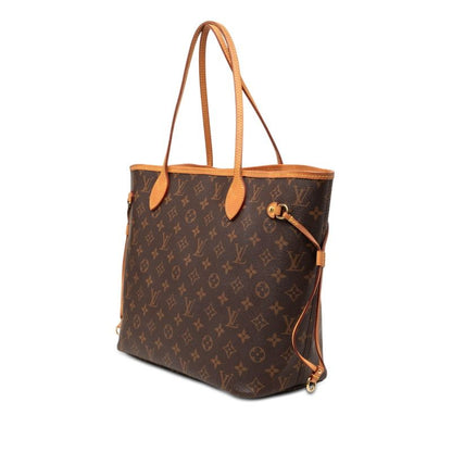 Louis Vuitton Monogram Neverfull MM Tote Shoulder Bag Brown Leather — view 2