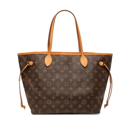 Louis Vuitton Monogram Neverfull MM Tote Shoulder Bag Fuchsia Wine Red Leather