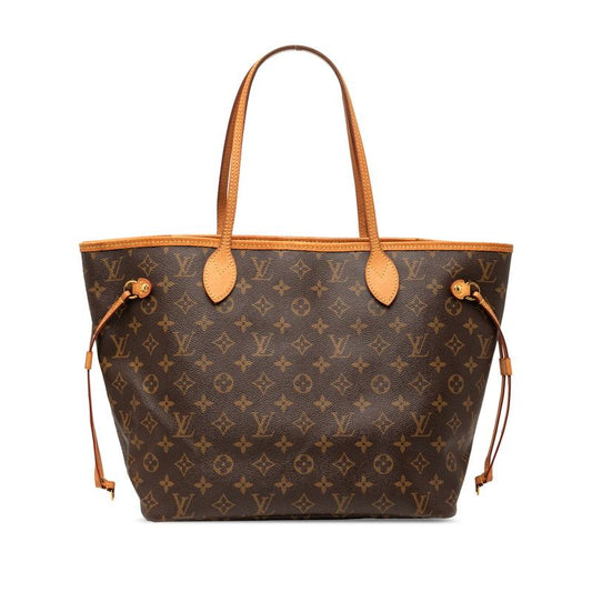 Louis Vuitton Monogram Neverfull MM Tote Shoulder Bag Fuchsia Wine Red Leather