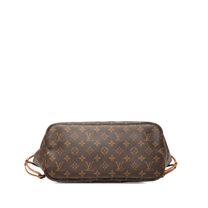 Louis Vuitton Monogram Neverfull MM Tote Shoulder Bag Fuchsia Wine Red Leather — view 3