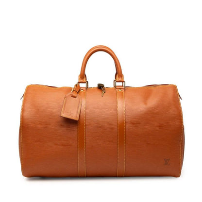 Louis Vuitton Epi Keepall 45 Boston Bag Cipango Gold Brown Leather
