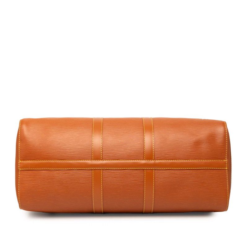 Louis Vuitton Epi Keepall 45 Boston Bag Cipango Gold Brown Leather — view 3