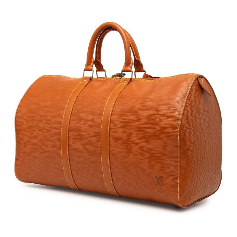 Louis Vuitton Epi Keepall 45 Boston Bag Cipango Gold Brown Leather — view 2