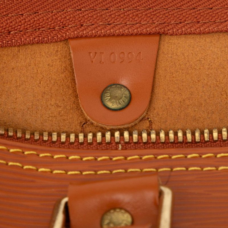 Louis Vuitton Epi Keepall 45 Boston Bag Cipango Gold Brown Leather — view 6
