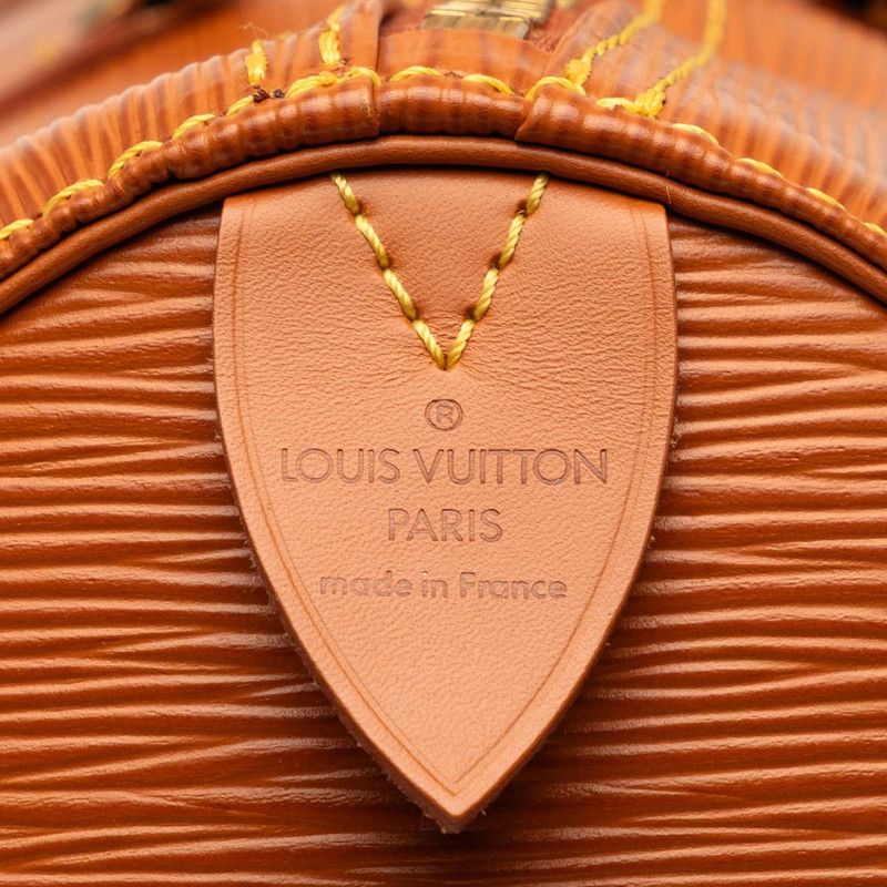 Louis Vuitton Epi Keepall 45 Boston Bag Cipango Gold Brown Leather — view 7
