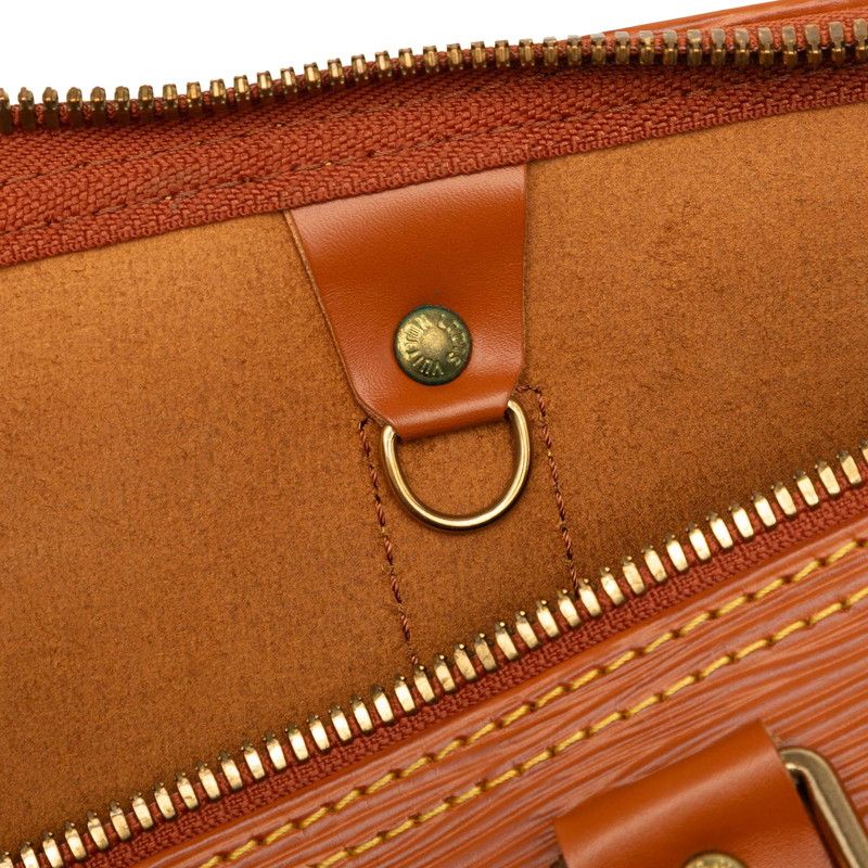Louis Vuitton Epi Keepall 45 Boston Bag Cipango Gold Brown Leather — view 5
