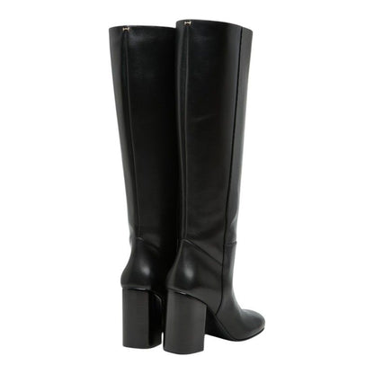 Hermes Ligier 90 Long Boots Heels 36.5 Black Calf — view 2