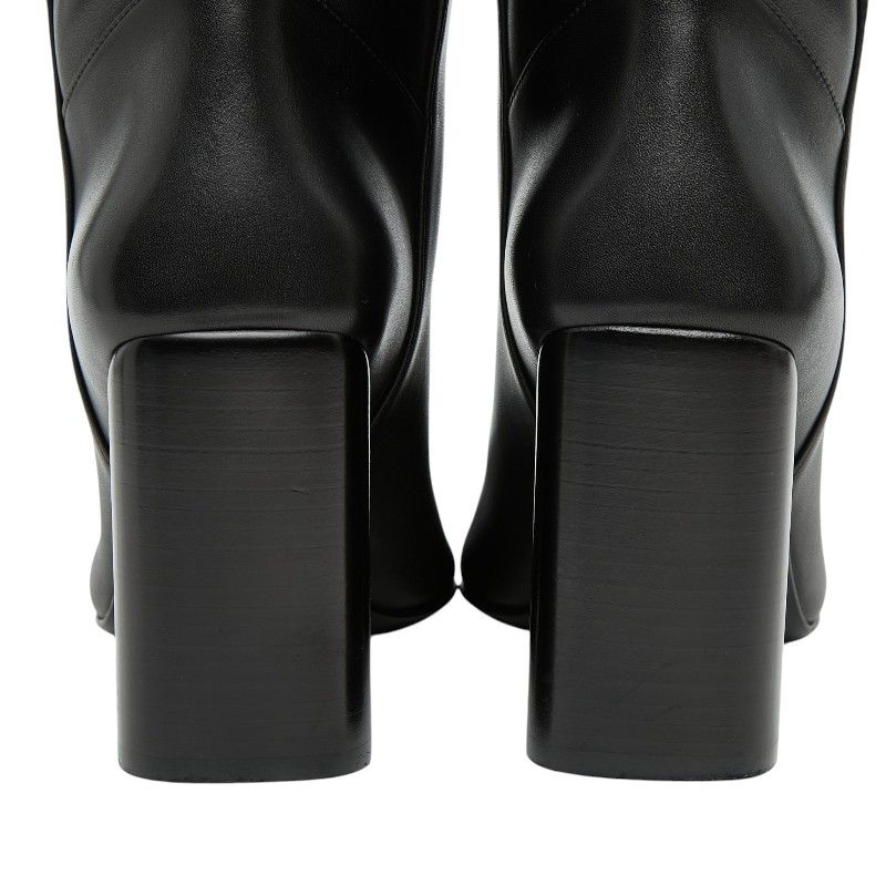 Hermes Ligier 90 Long Boots Heels 36.5 Black Calf — view 3