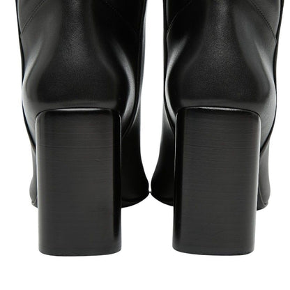Hermes Ligier 90 Long Boots Heels 36.5 Black Calf — view 3