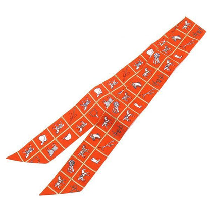 Hermes Twilly Scarf Orange