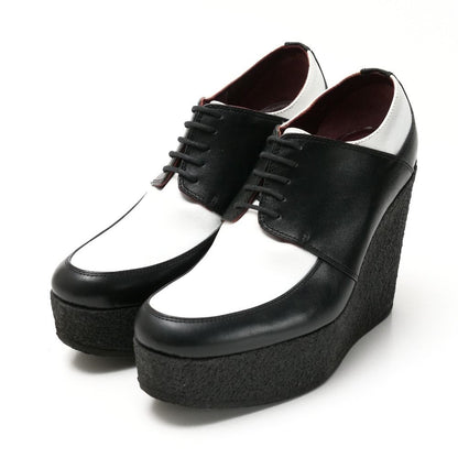 Celine Dress Shoes 36.5 Wedge Sole Bicolor