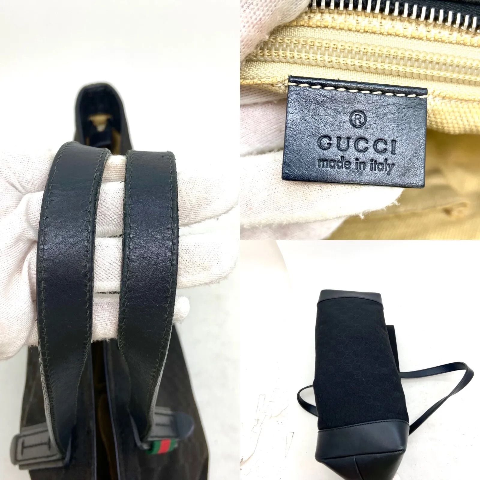 Gucci GG Canvas Tote Sherry Black A3 Travel Business — view 4