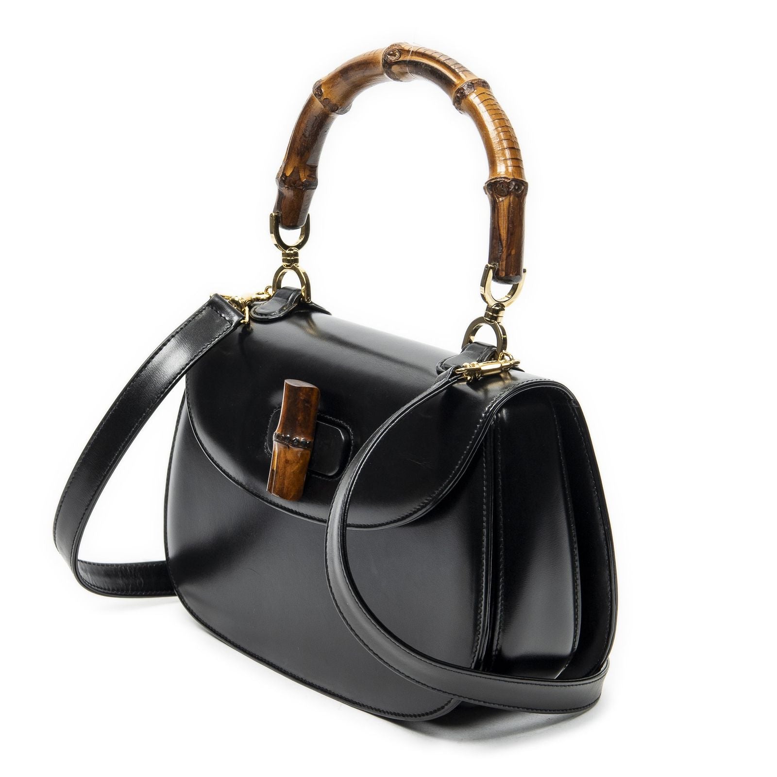 Gucci Midi Ambabu Top Handle Flap Black Smooth Calfskin — view 2