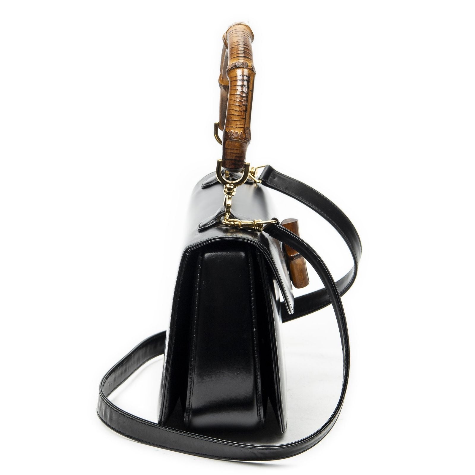 Gucci Midi Ambabu Top Handle Flap Black Smooth Calfskin — view 4