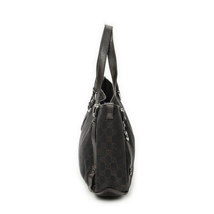 Gucci Abbey Hobo Diagonal Dark Brown GG Denim Canvas — view 4