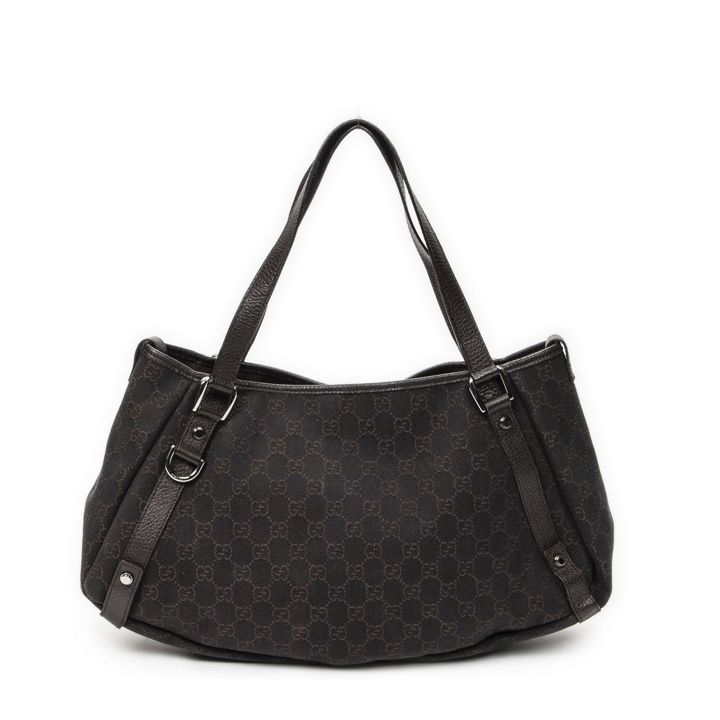 Gucci Abbey Hobo Diagonal Dark Brown GG Denim Canvas — view 5