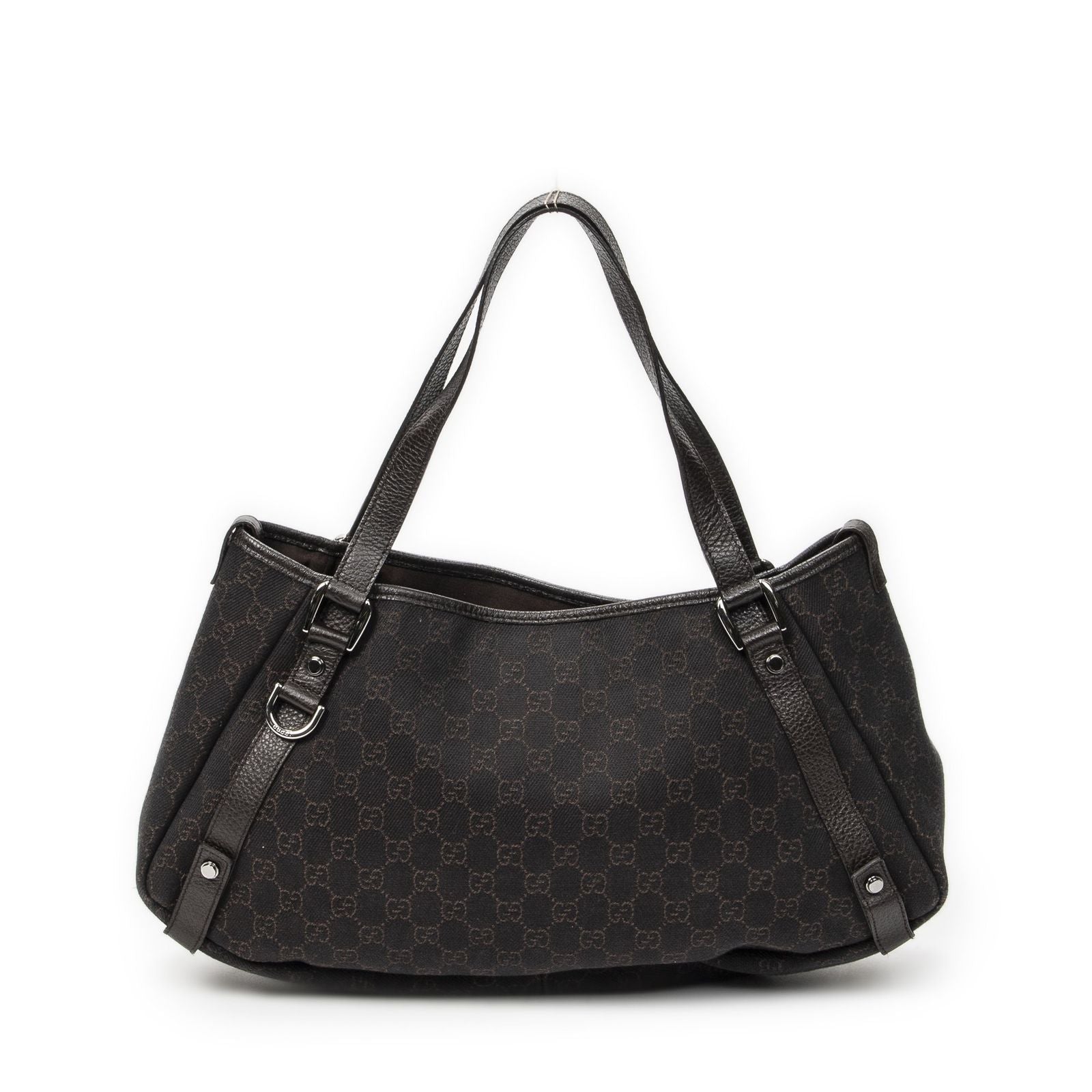 Gucci Abbey Hobo Diagonal Dark Brown GG Denim Canvas