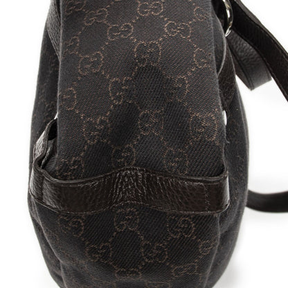 Gucci Abbey Hobo Diagonal Dark Brown GG Denim Canvas — view 8