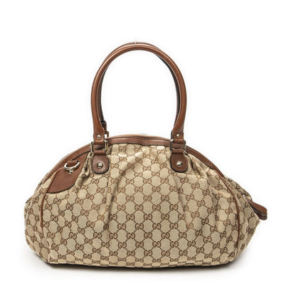 Gucci Ski Boston Beige Brown GG Canvas Messenger — view 5