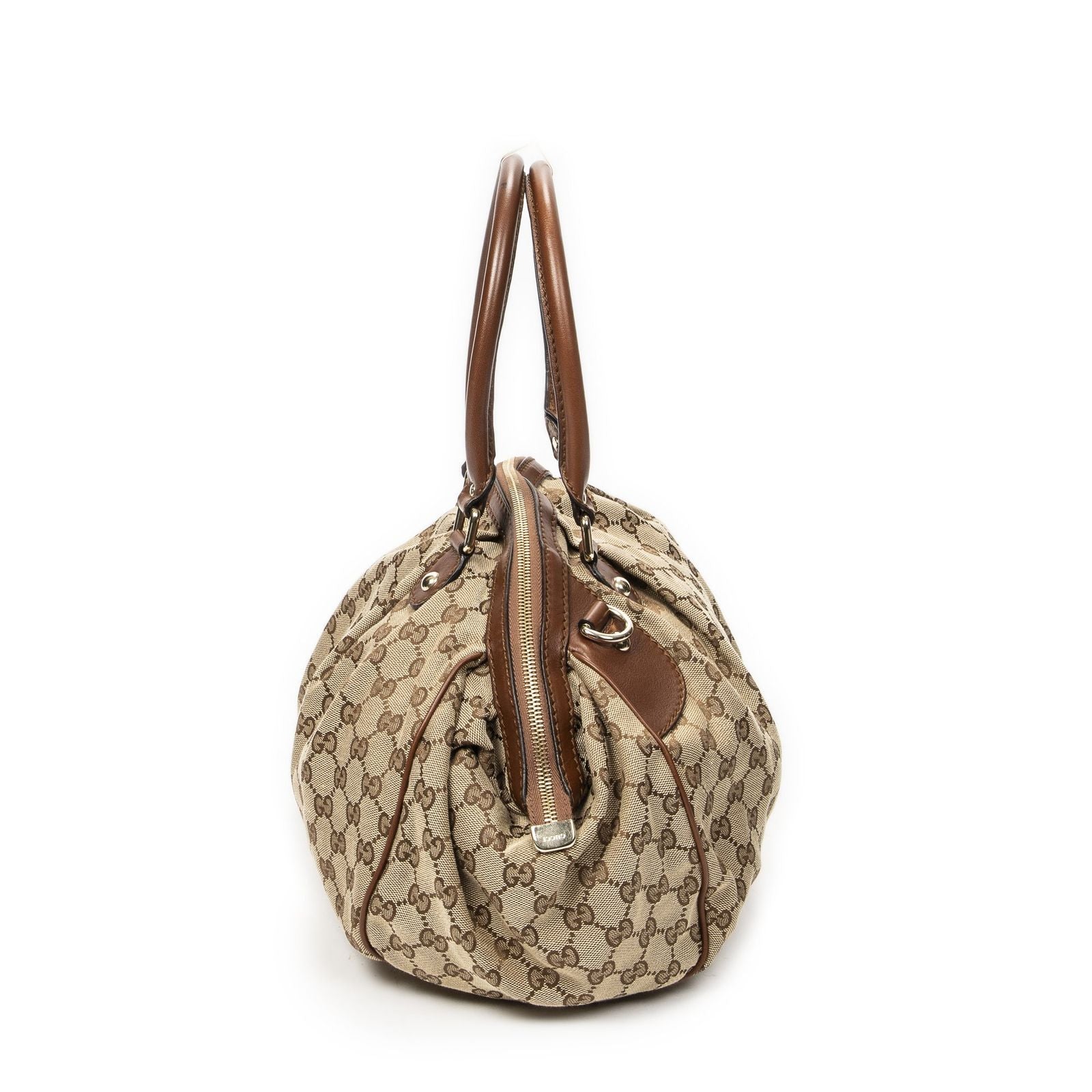 Gucci Ski Boston Beige Brown GG Canvas Messenger — view 3