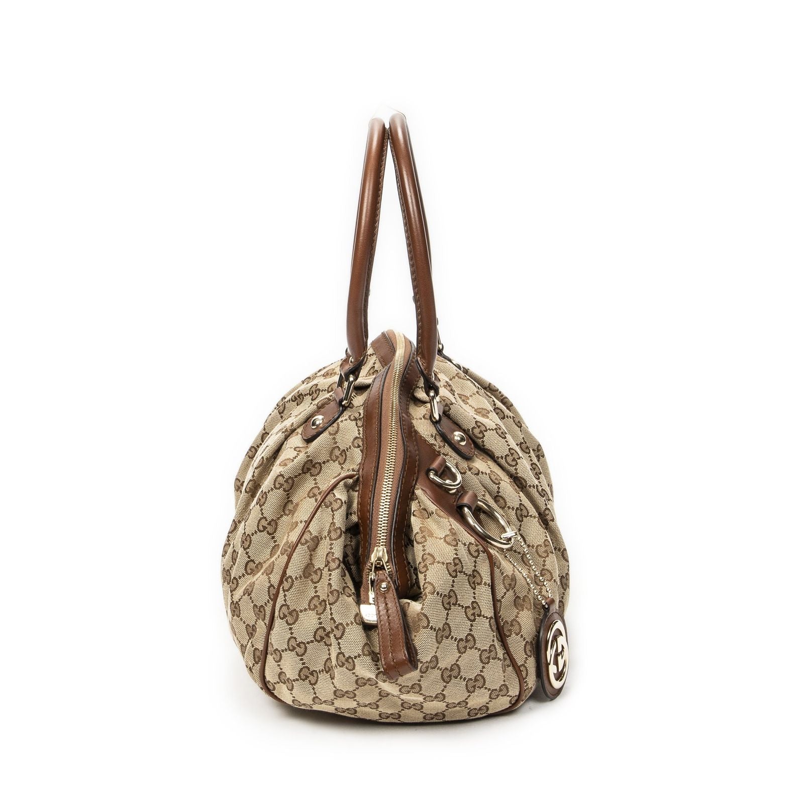 Gucci Ski Boston Beige Brown GG Canvas Messenger — view 4