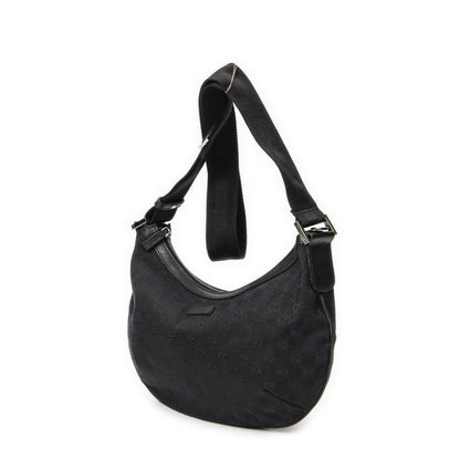 Gucci Half Moon Zip Messenger Black GG Canvas — view 2