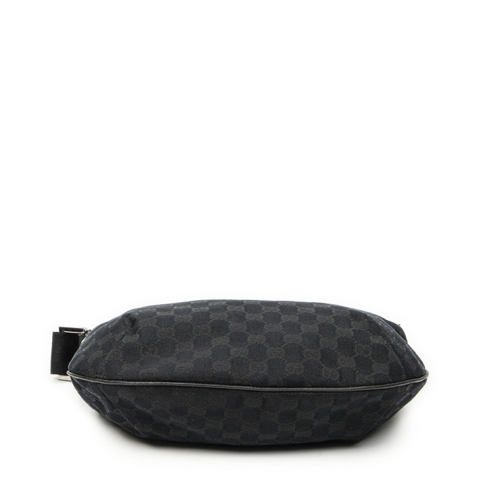 Gucci Half Moon Zip Messenger Black GG Canvas — view 6