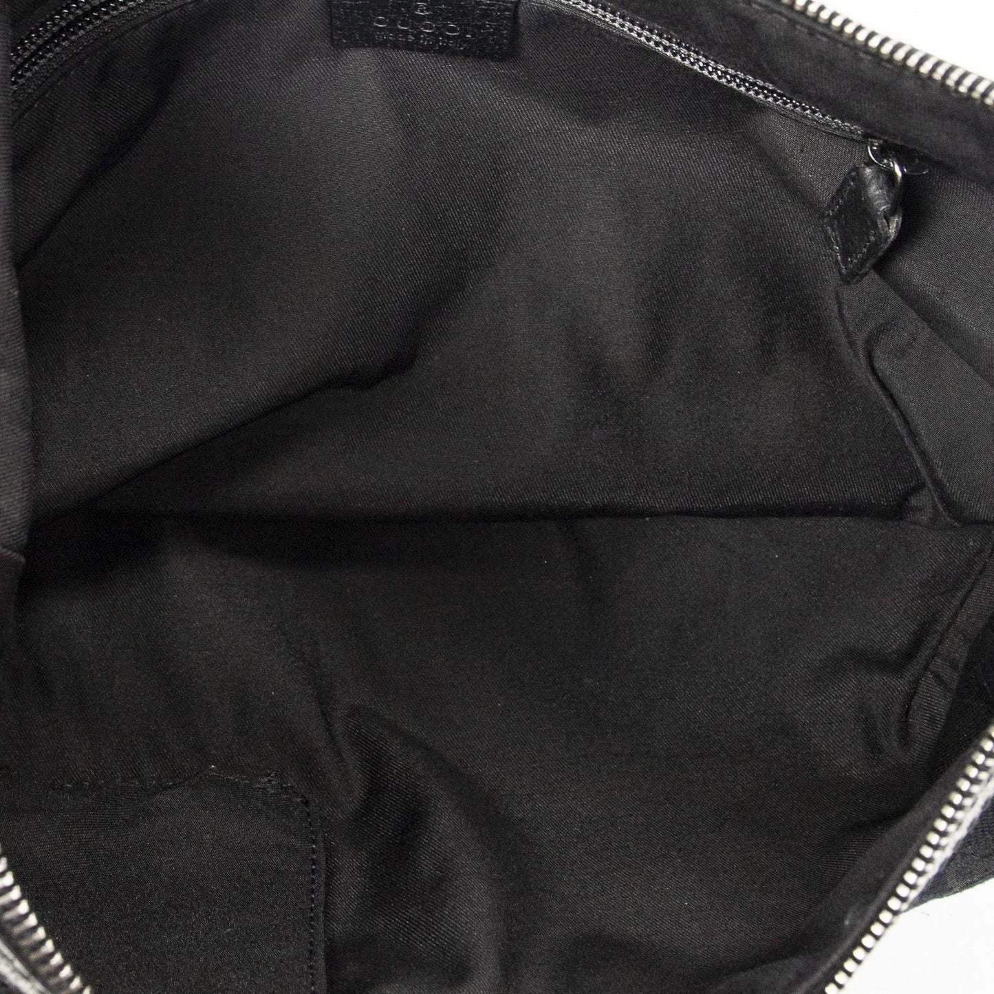 Gucci Half Moon Zip Messenger Black GG Canvas — view 9