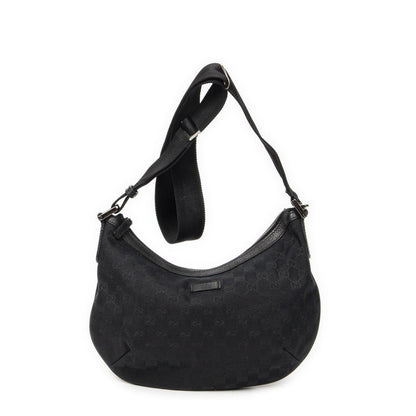 Gucci Half Moon Zip Messenger Black GG Canvas