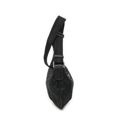 Gucci Half Moon Zip Messenger Black GG Canvas — view 4