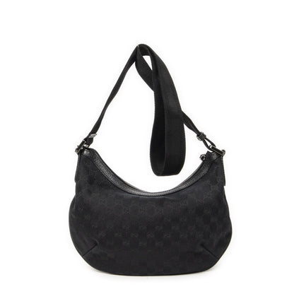 Gucci Half Moon Zip Messenger Black GG Canvas — view 5