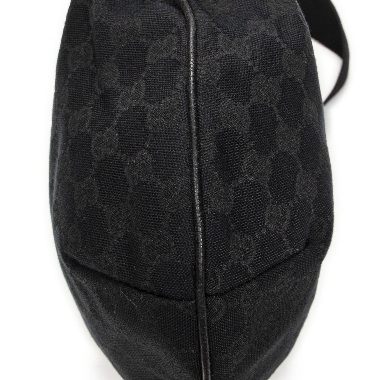 Gucci Half Moon Zip Messenger Black GG Canvas — view 8
