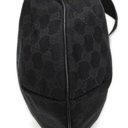 Gucci Half Moon Zip Messenger Black GG Canvas — view 8