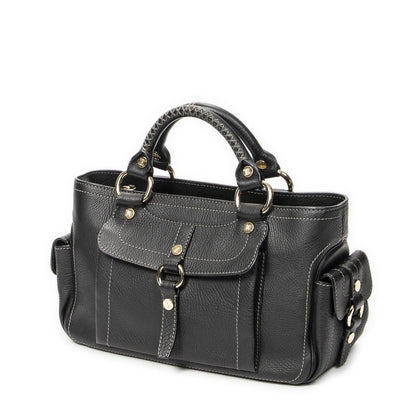 Celine Boogie Bag Black Gray Calfskin Leather — view 2