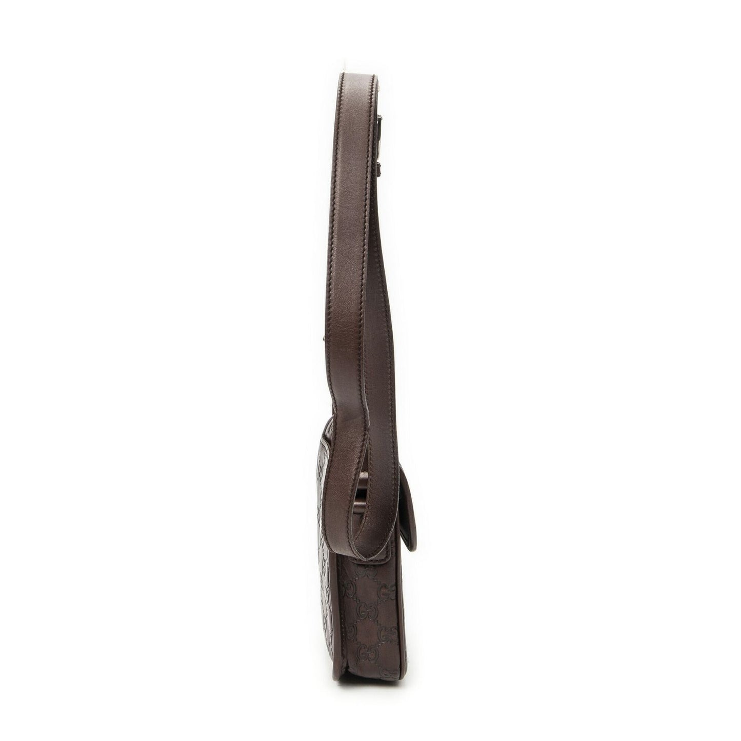 Gucci Mini Faux Crossbody Dark Brown Guccissima — view 4