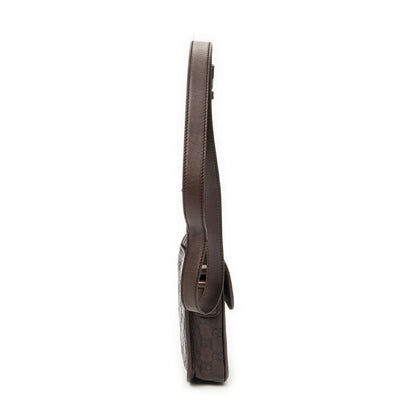 Gucci Mini Faux Crossbody Dark Brown Guccissima — view 4