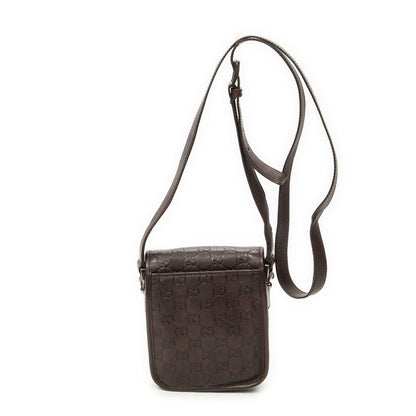 Gucci Mini Faux Crossbody Dark Brown Guccissima — view 5