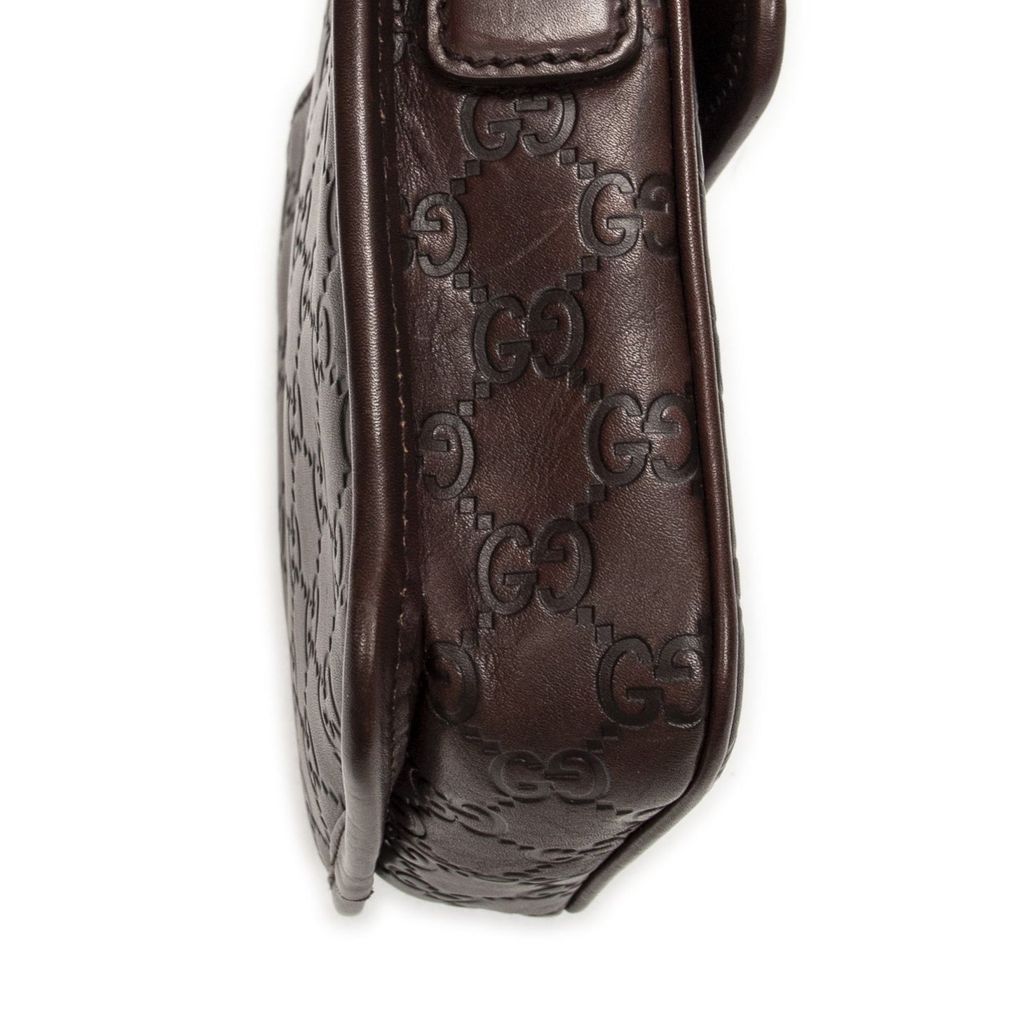 Gucci Mini Faux Crossbody Dark Brown Guccissima — view 7