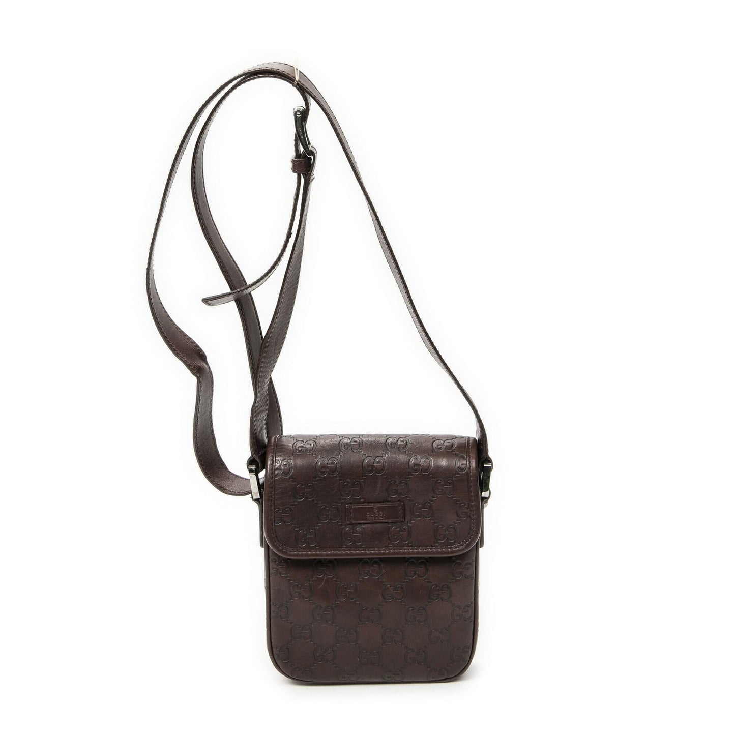 Gucci Mini Faux Crossbody Dark Brown Guccissima