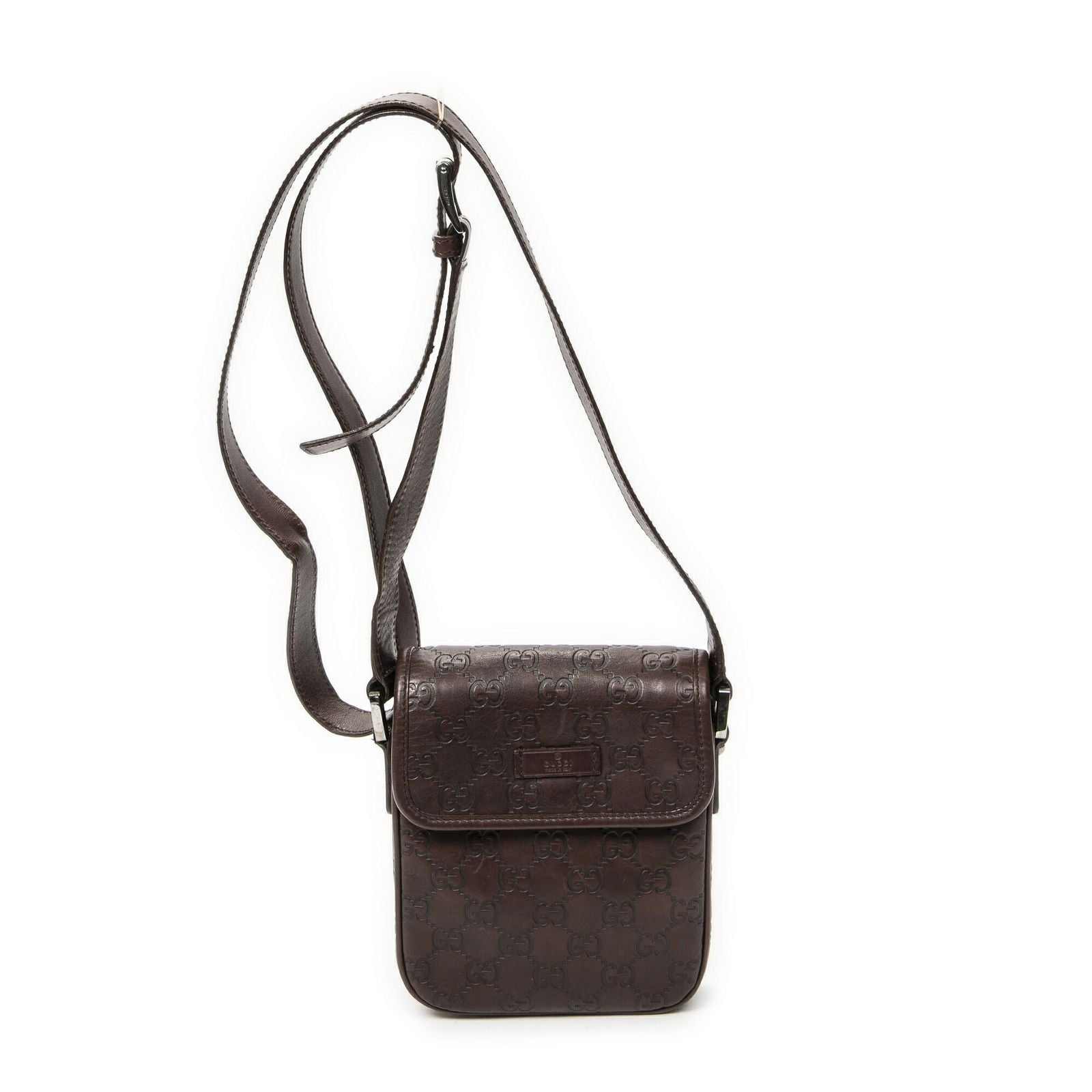 Gucci Mini Faux Crossbody Dark Brown Guccissima