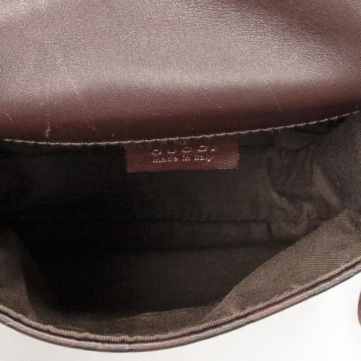 Gucci Mini Faux Crossbody Dark Brown Guccissima — view 9
