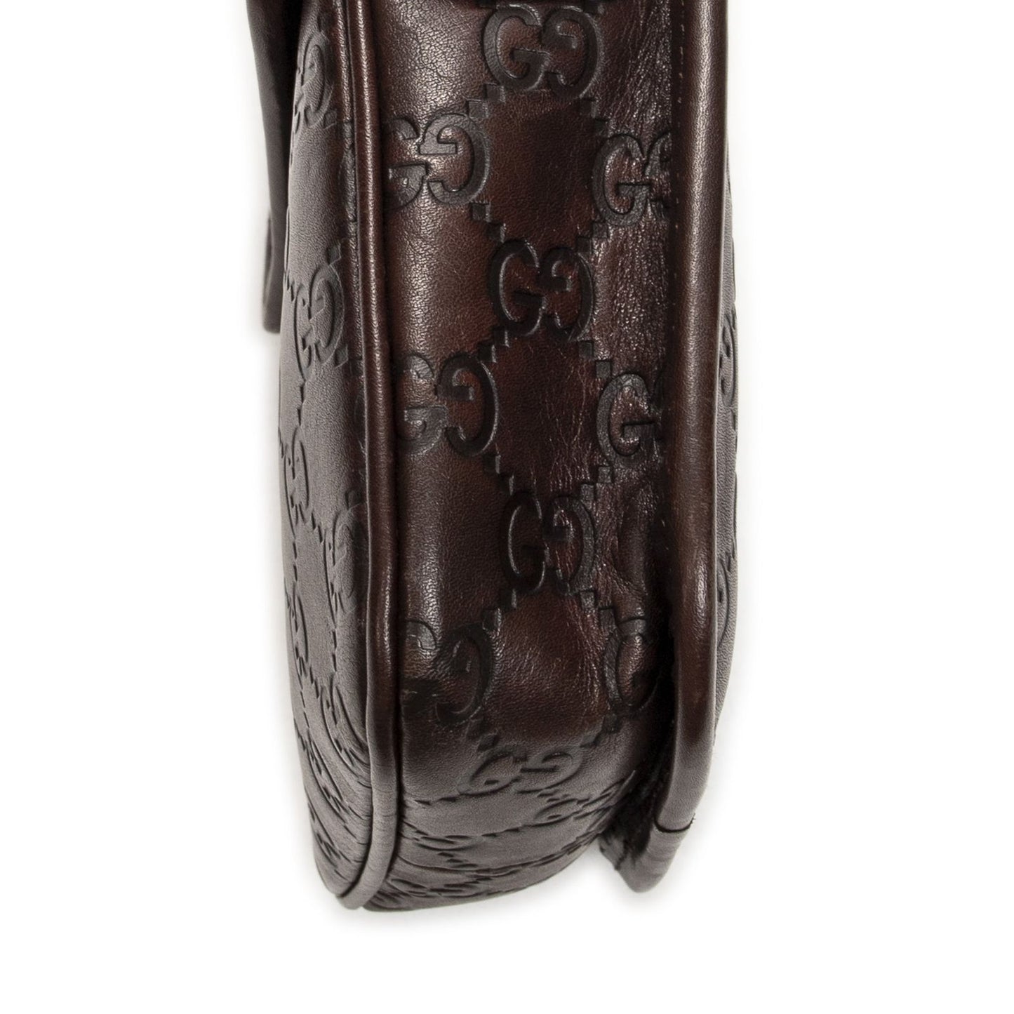Gucci Mini Faux Crossbody Dark Brown Guccissima — view 8
