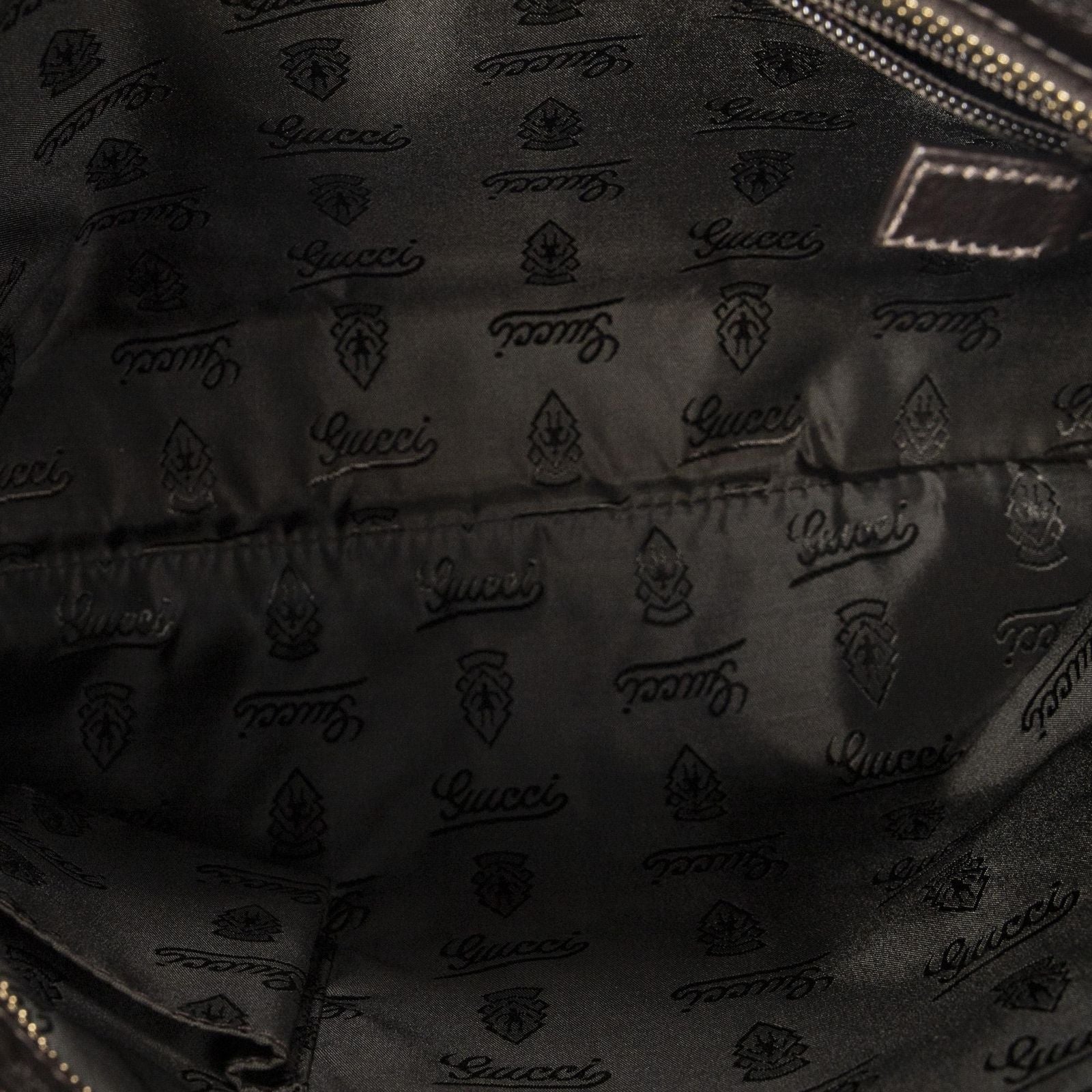 Gucci Large Square Zip Messenger Dark Brown Guccissima — view 9