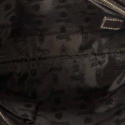 Gucci Large Square Zip Messenger Dark Brown Guccissima — view 9