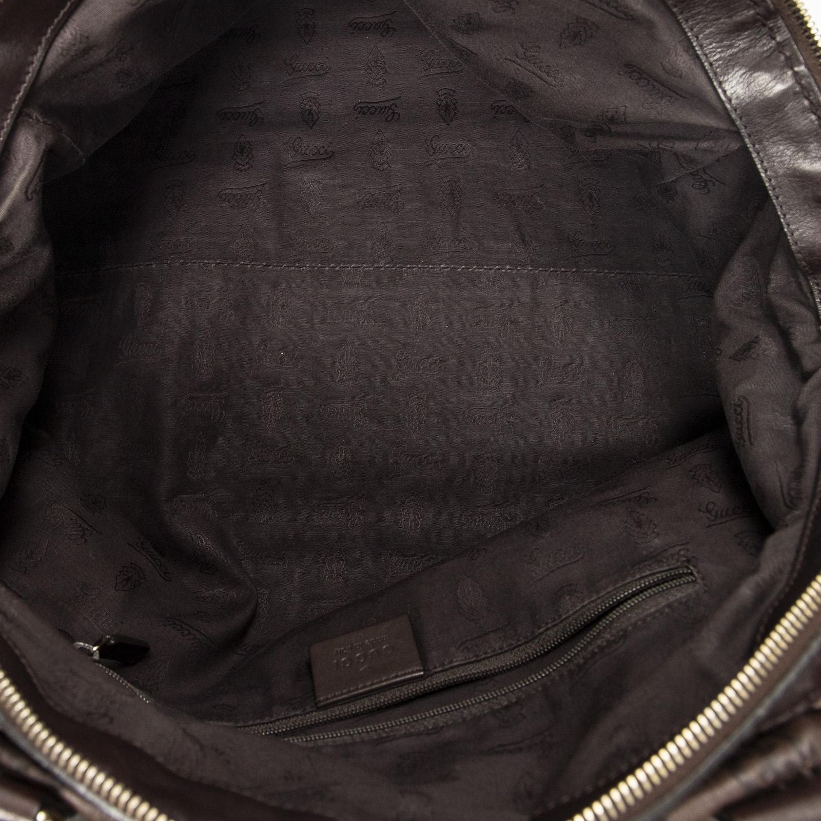 Gucci Ski Boston Dark Brown Guccissima Messenger — view 9